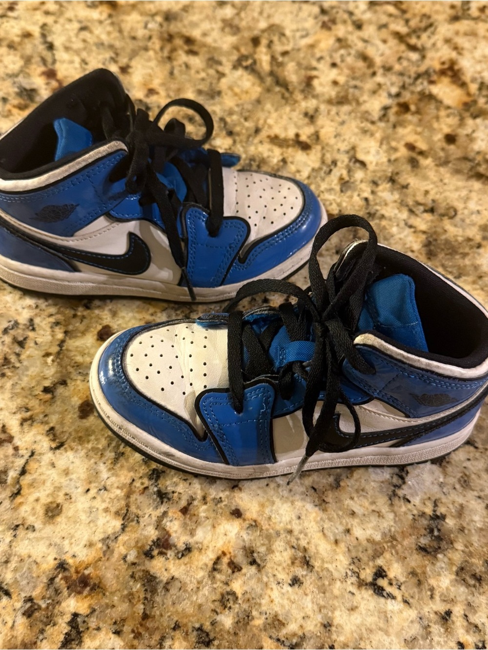 Nike Kids Blue, White & Black High-Top Sneakers